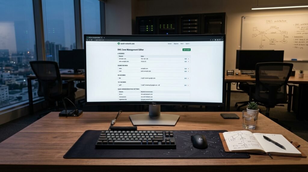 إعدادات سجلات DNS وحجز الدومين السعودي للشركات